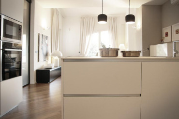 Cucina in laminato Fenix NTM bianco.